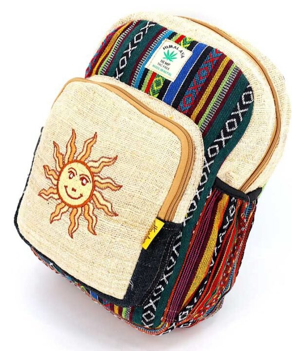 Handmade Mini Hemp Backpack Festival Bag