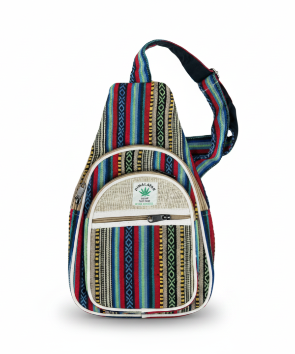 Handmade Hemp Cotton Sling Bag Boho Crossbody